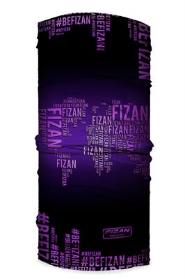 FIZAN Multiscarf Scaldacollo Multiuso Viola/Nero 48CM Unisex