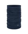 BUFF Scaldacollo Lana Merino Leggera Tinta Unita Blu Unisex