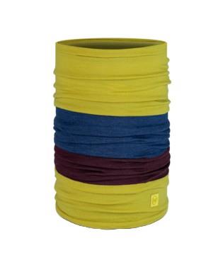 BUFF Scaldacollo Merino a Righe Giallo Unisex